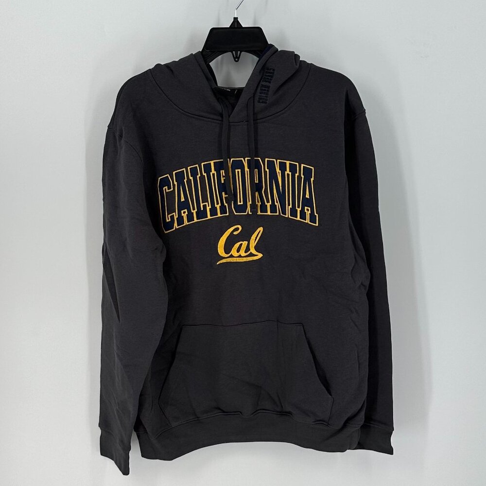 Men's Colosseum Charcoal Cal Bears Arch & Logo Pullover Hoodie L
